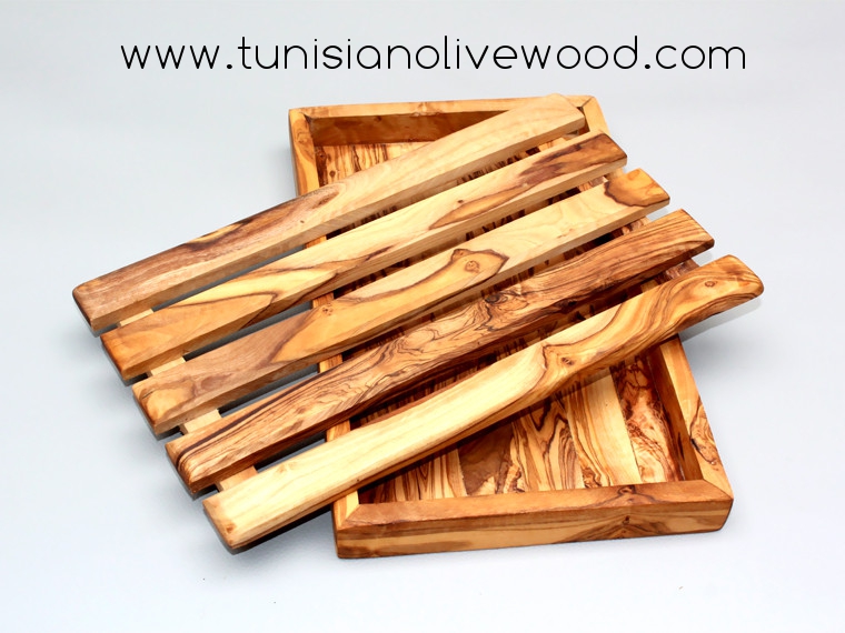 Olive Wood bread cutting board / Crumb Catcher Cutting Board