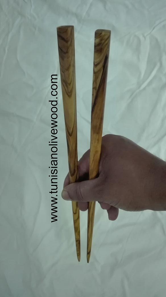 Tunisian Olivewood Chopsticks (Square shape)